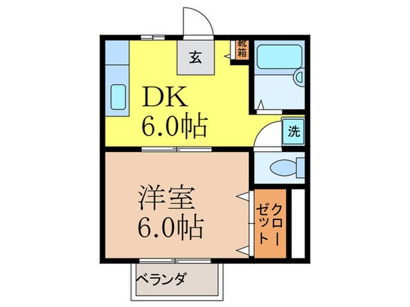 ハイツ西田の物件間取画像